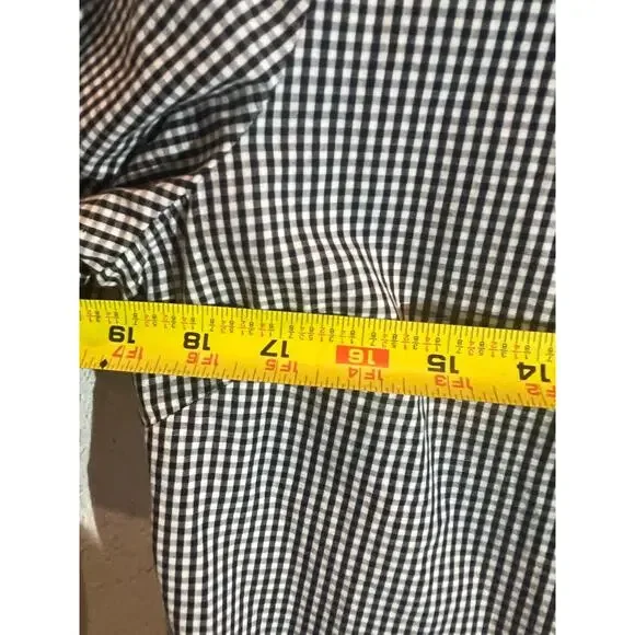 VTG Disney Store Mickey Mouse Shirt Gingham Snap Button Women's M Single Stitch - Picture 10 of 10